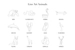 Lade das Bild in den Galerie-Viewer, Line Art Animals
